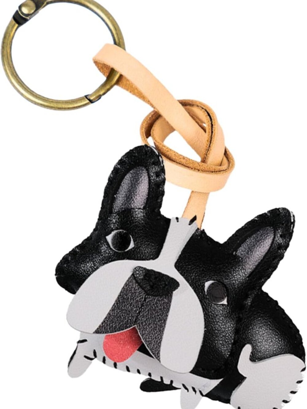 Adorable Leather Dog Bag Charm - Unique Keychain for Purses & Backpacks, Great